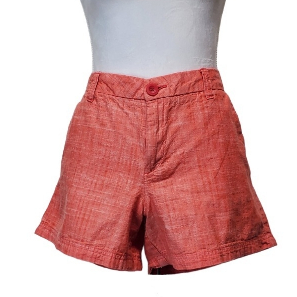 BCG Orange Walking Shorts 2 Front Pockets Size 12 100% Cotton